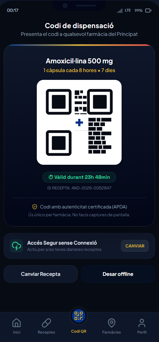 Código QR de dispensación